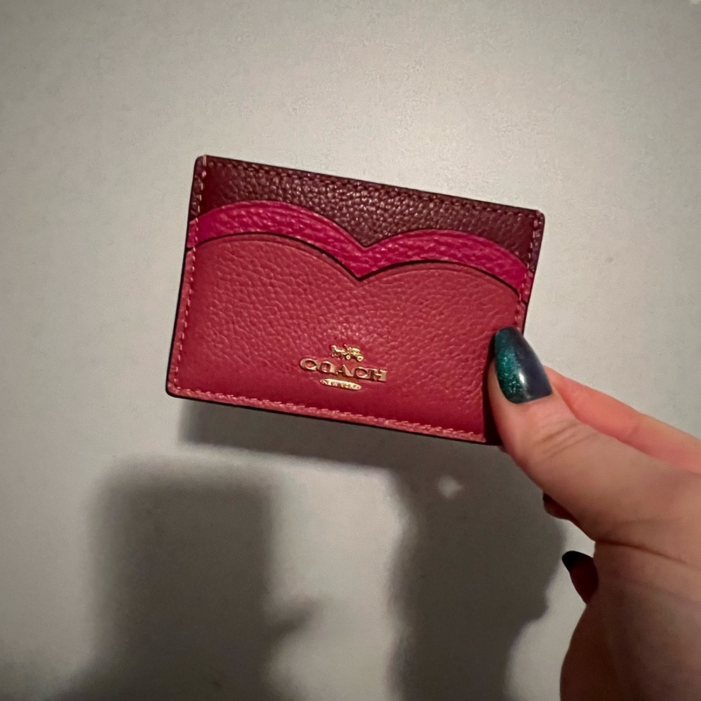 Coach heart card case